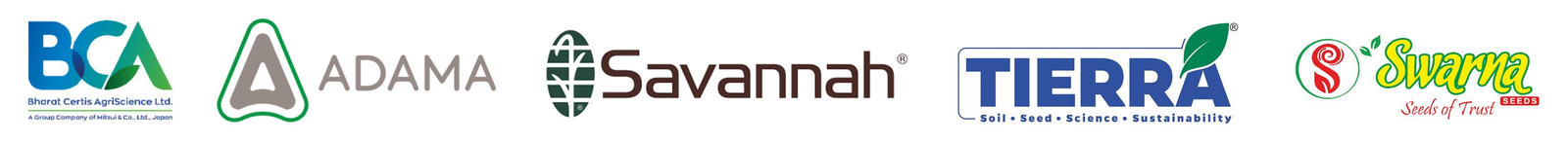 Bharat Certis AgriScience, ADAMA, Savannah, Tierra, Swarna Seeds
