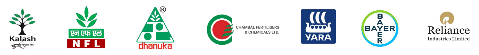 Kalash, NFL, Dhanuka, Chambal Fertilisers, Yara, Bayer, Reliance Industries Limited